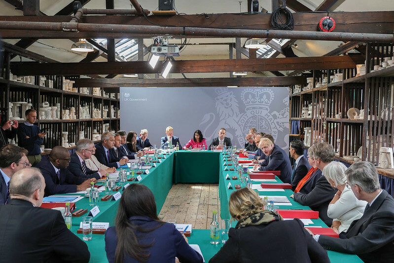 The Cabinet Meeting in the Burgess Room at Middleport Pottery